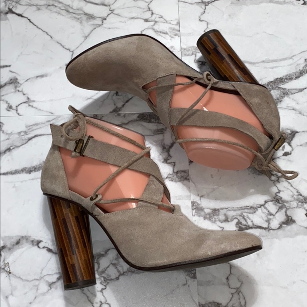 Free People Nouvella Wrap Suede Heels - Picture 6 of 11
